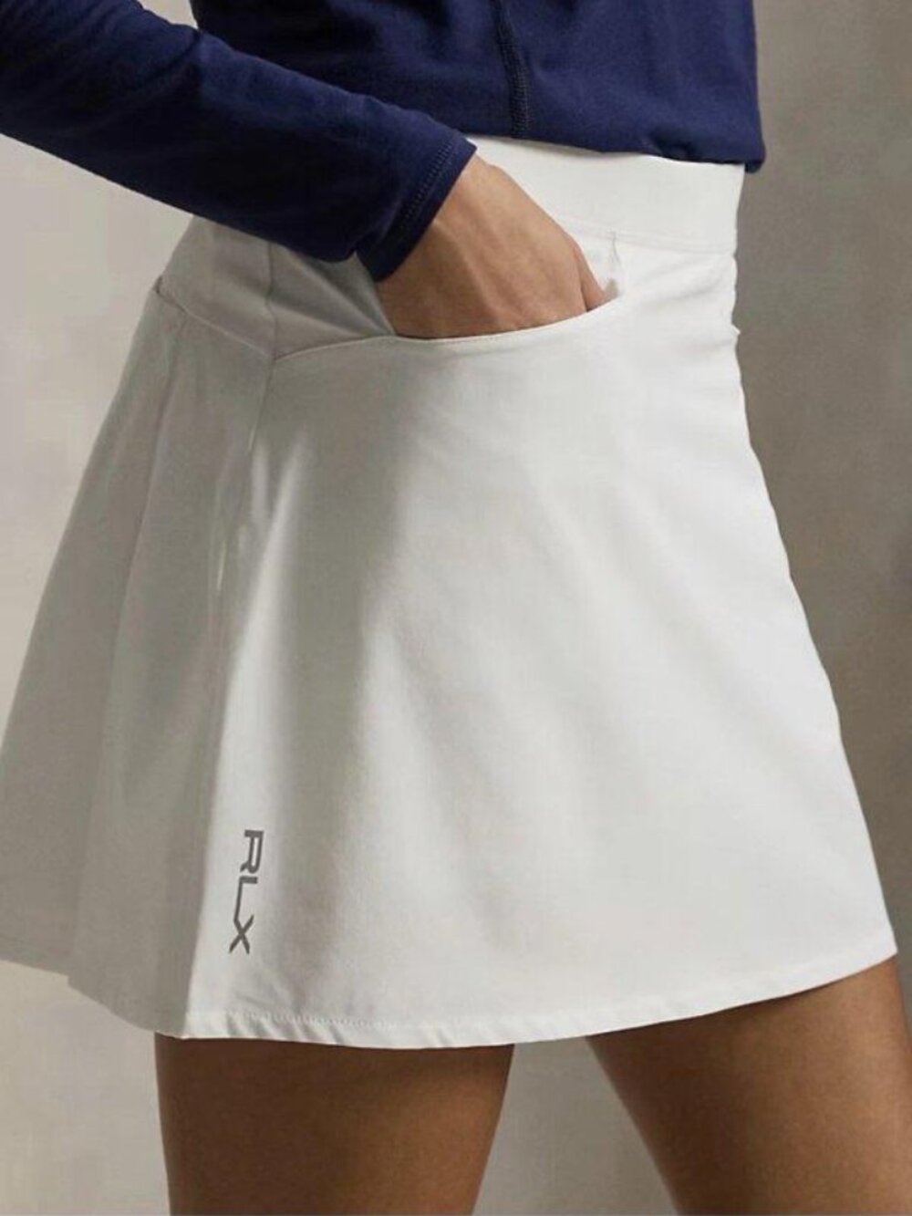 RLX Ralph Lauren Women's Golf Core 17” Skort White Pickleball Medium Pockets NWT